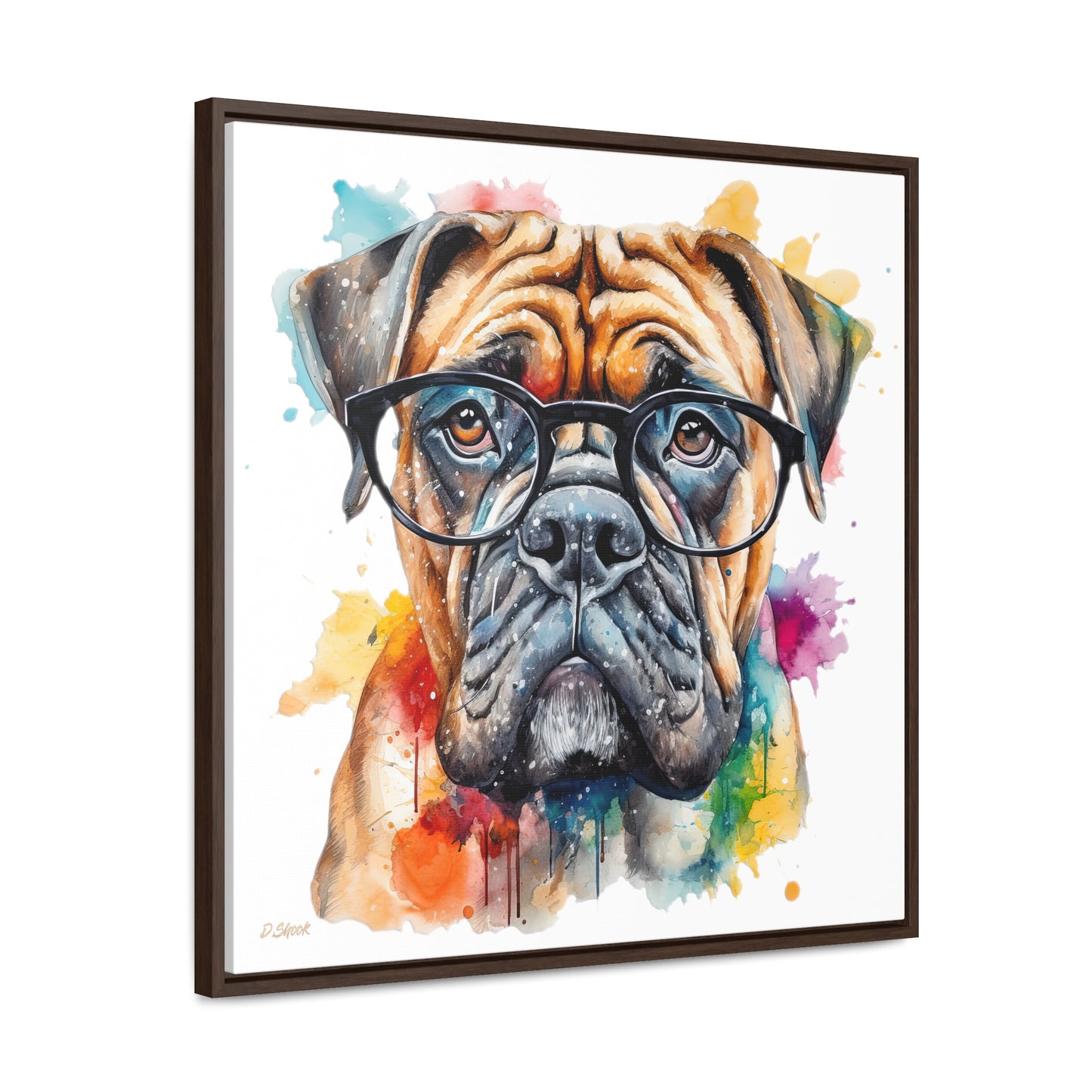 Bullmastiff 6 Gallery Canvas Wraps, Square Frame