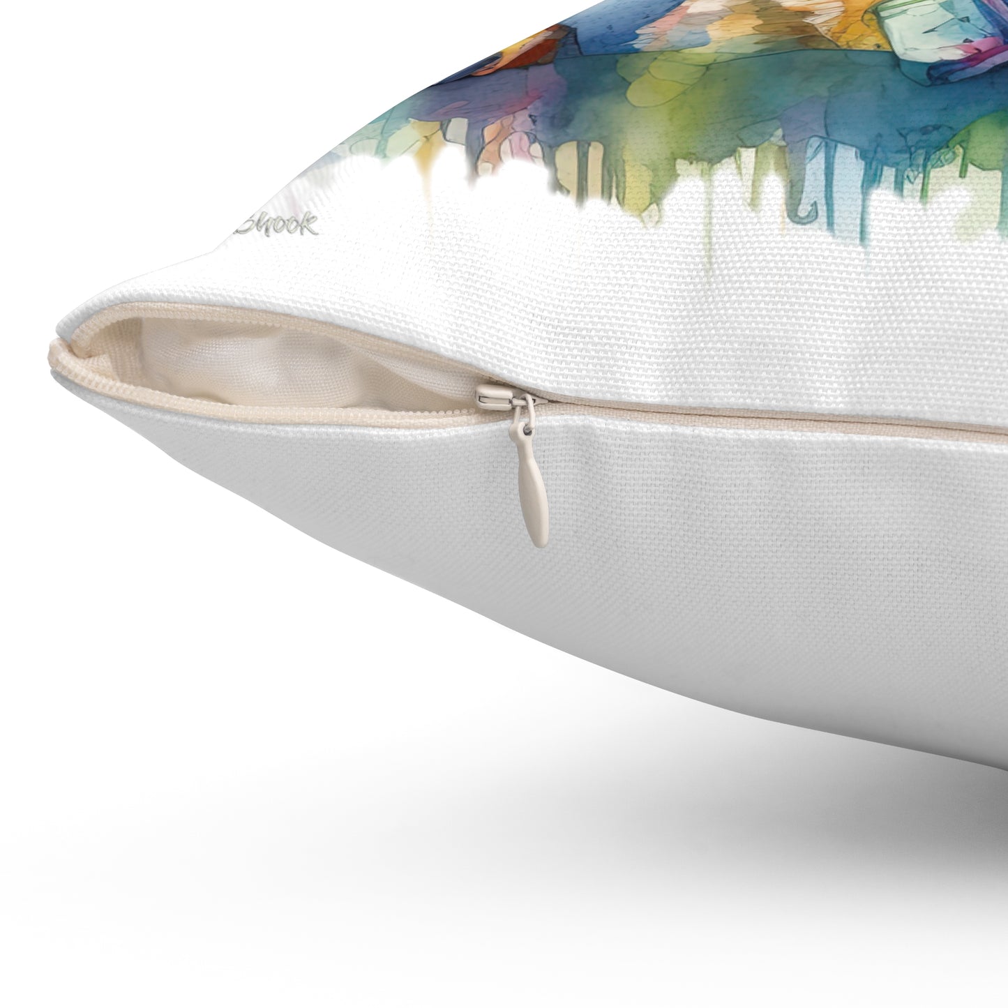 Chihuahua 4 Spun Polyester Square Pillow