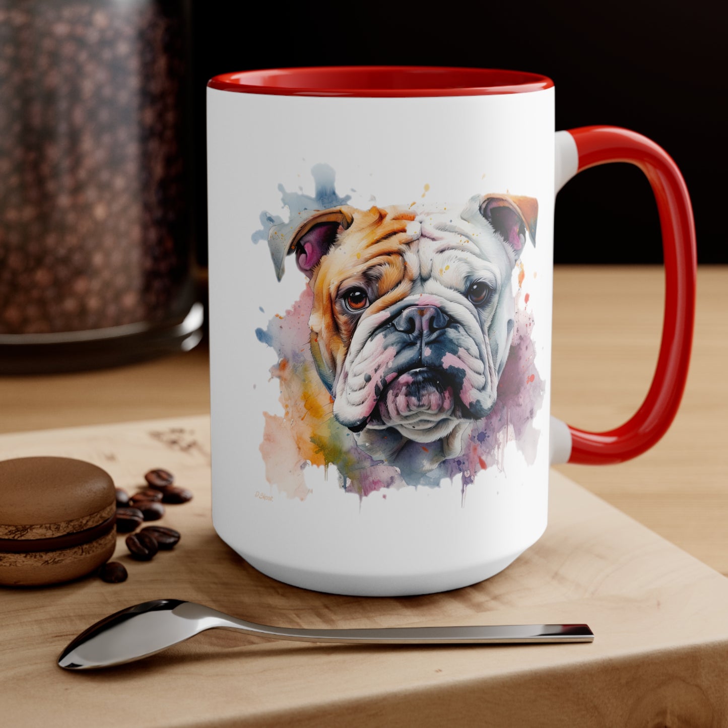 Bulldog 1 Accent Mugs