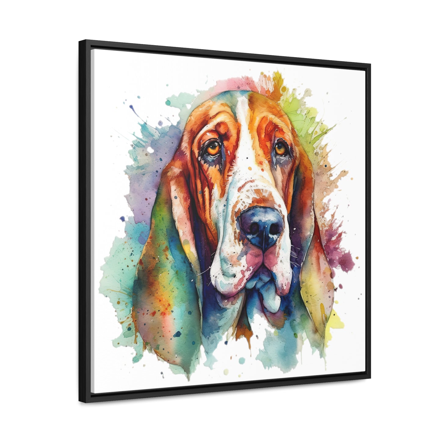 Basset Hound 1 Gallery Canvas Wraps, Square Frame