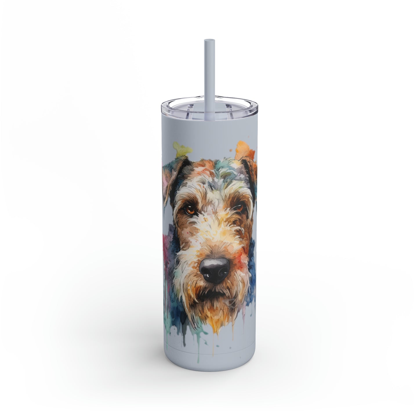 Airedale Terrier 2 Maars Maker Skinny Matte Tumbler, 20oz