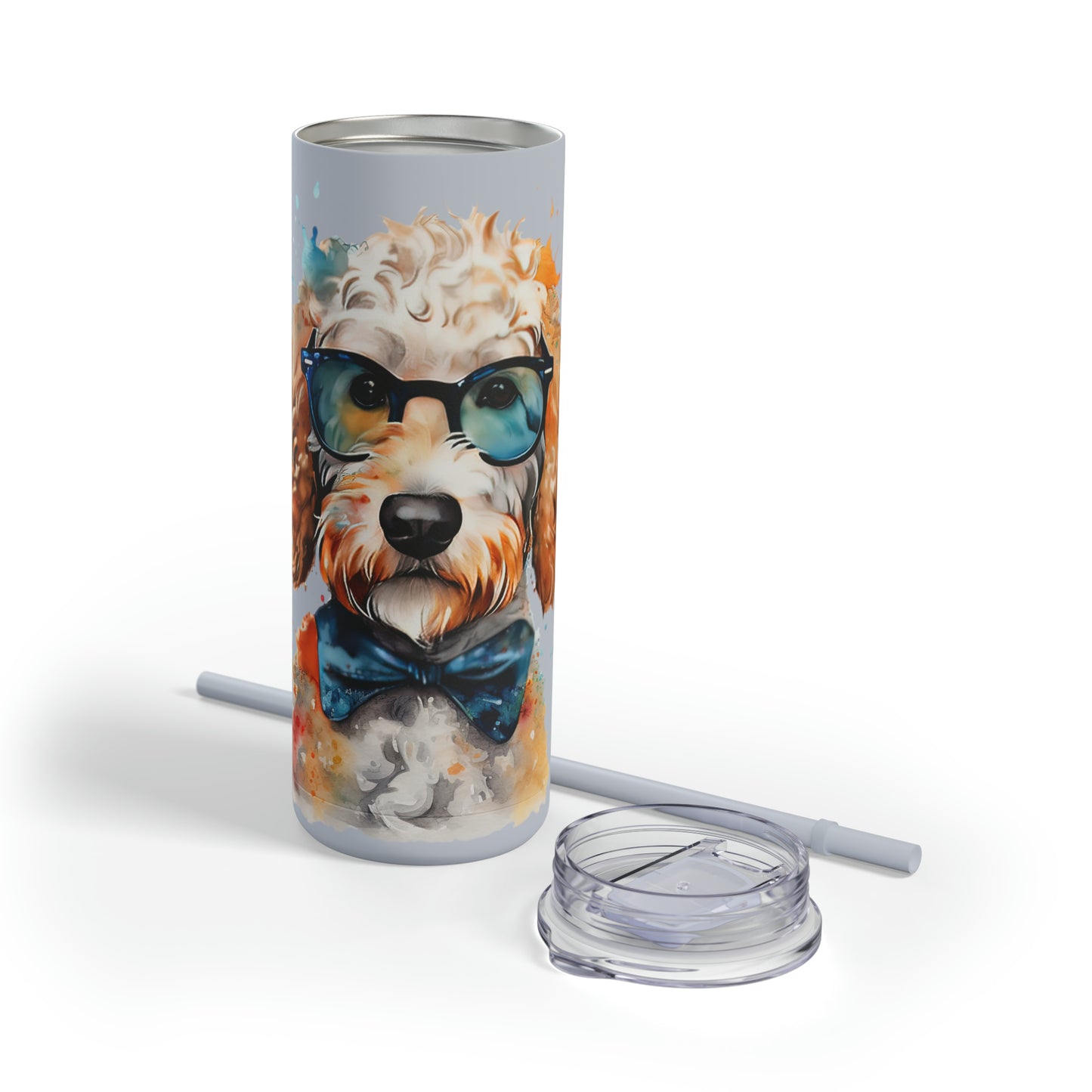 Mini Golden Doodle 9 Maars Maker Skinny Matte Tumbler, 20oz