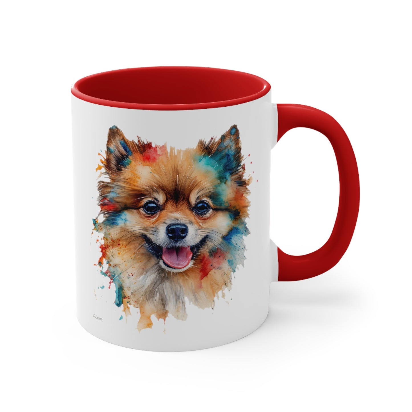Pomeranian 3 Accent Mugs