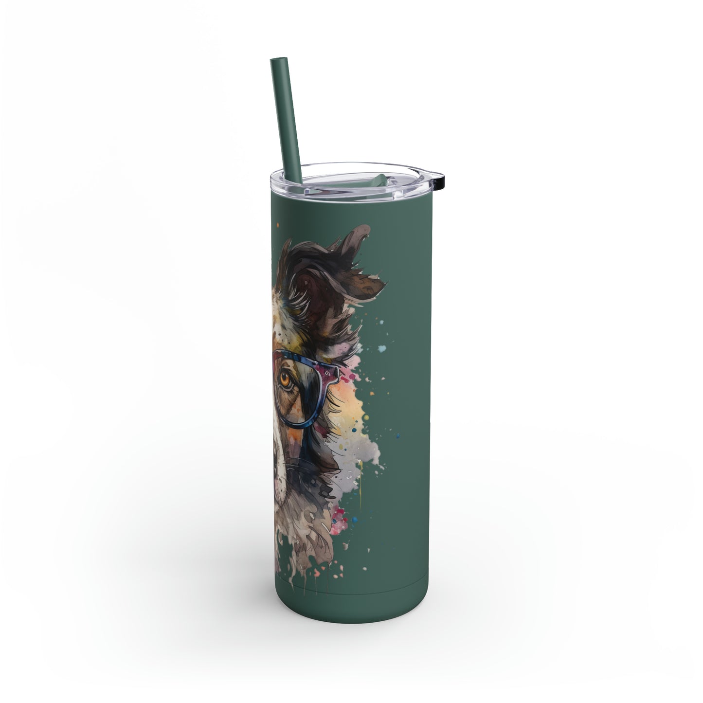 Border Collie 7 Maars Maker Skinny Matte Tumbler, 20oz