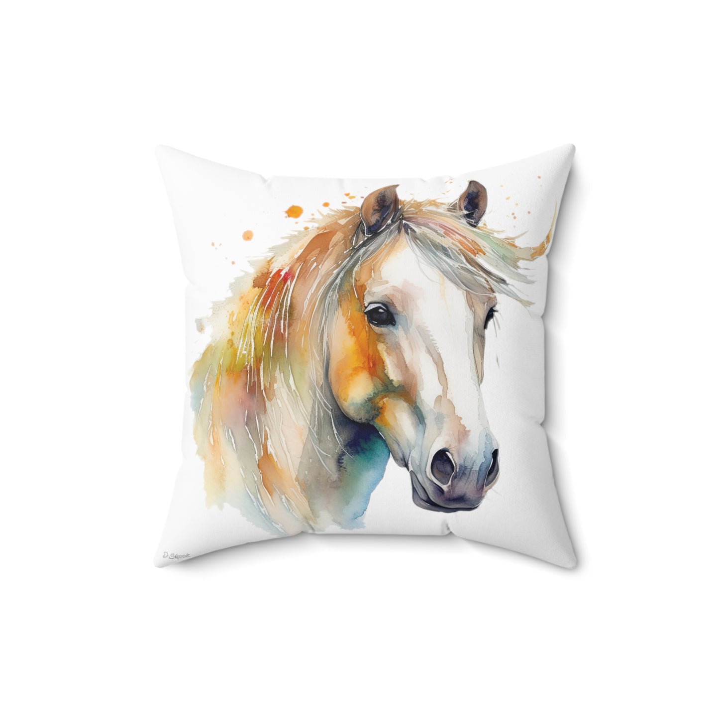 Horse Rescue 21 Spun Polyester Square Pillow