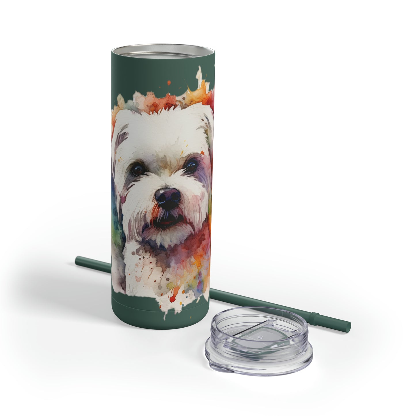 Maltese Dog 2 Maars Maker Skinny Matte Tumbler, 20oz