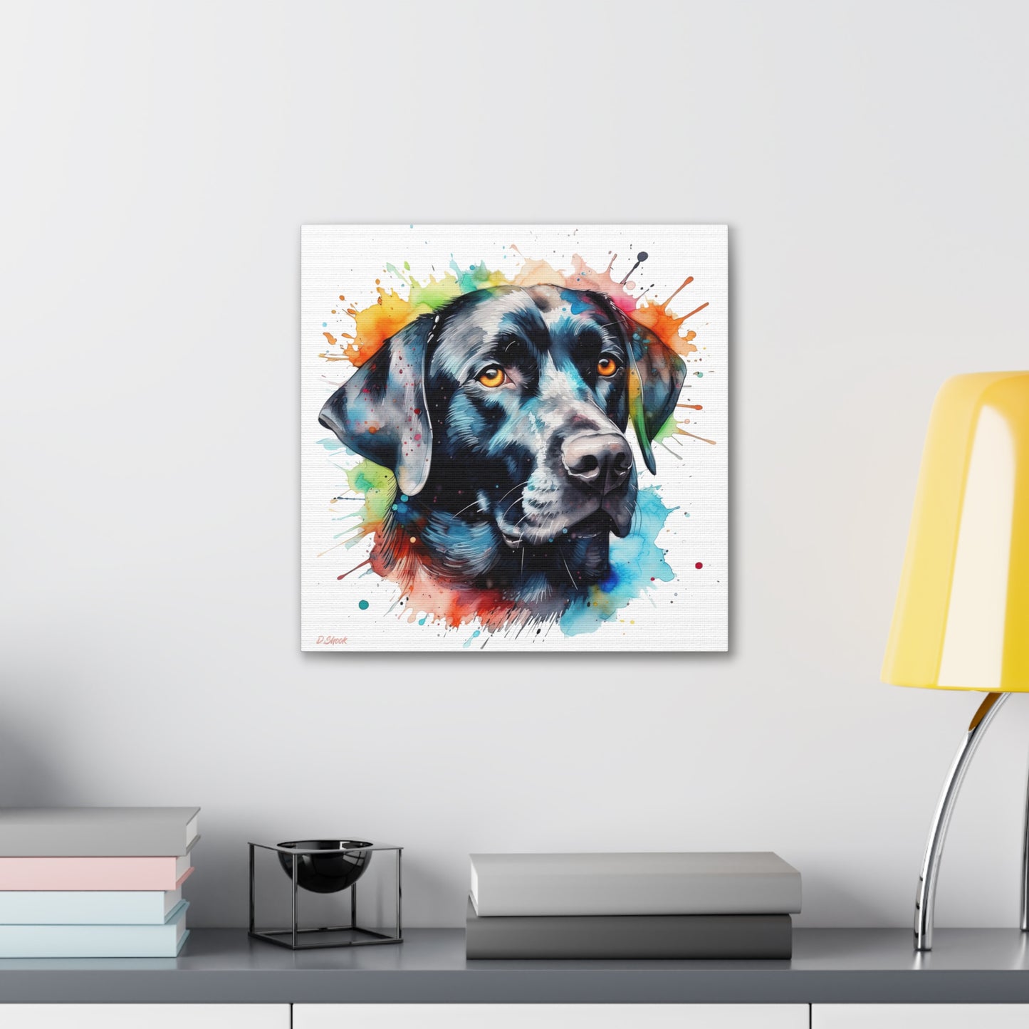 Black Lab 5 Canvas Gallery Wraps