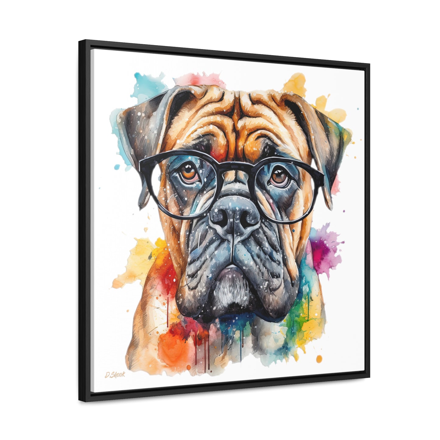 Bullmastiff 6 Gallery Canvas Wraps, Square Frame
