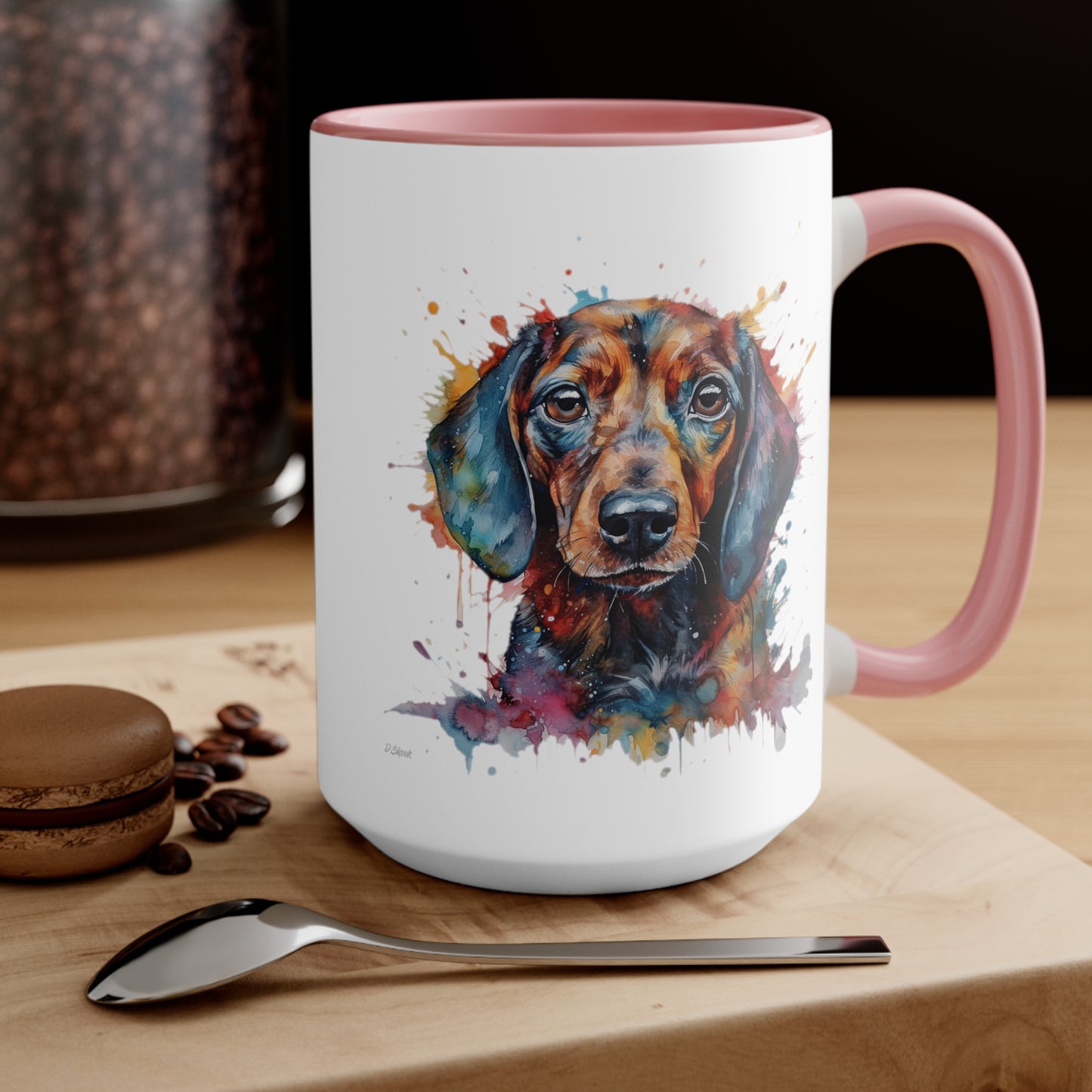 Dachshund 3 Accent Mugs