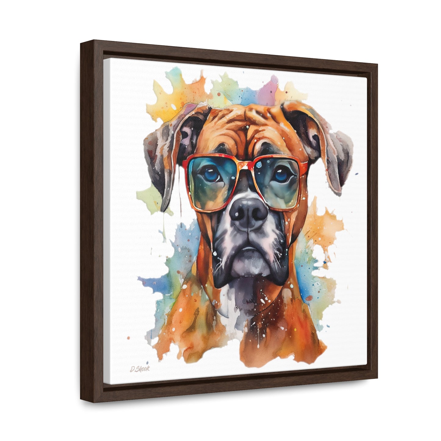 Boxer 4 Gallery Canvas Wraps, Square Frame