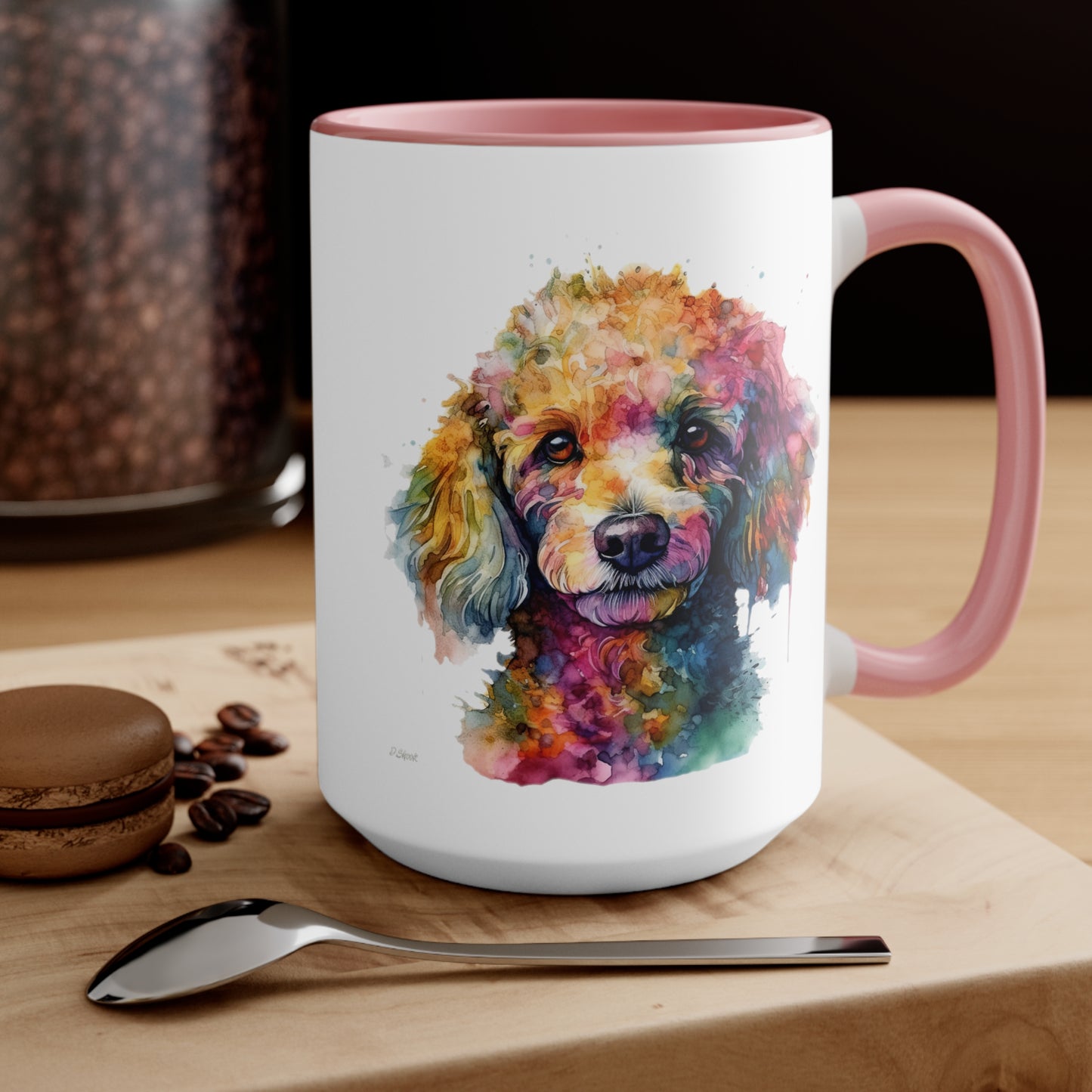 Poodle 2 Accent Mugs