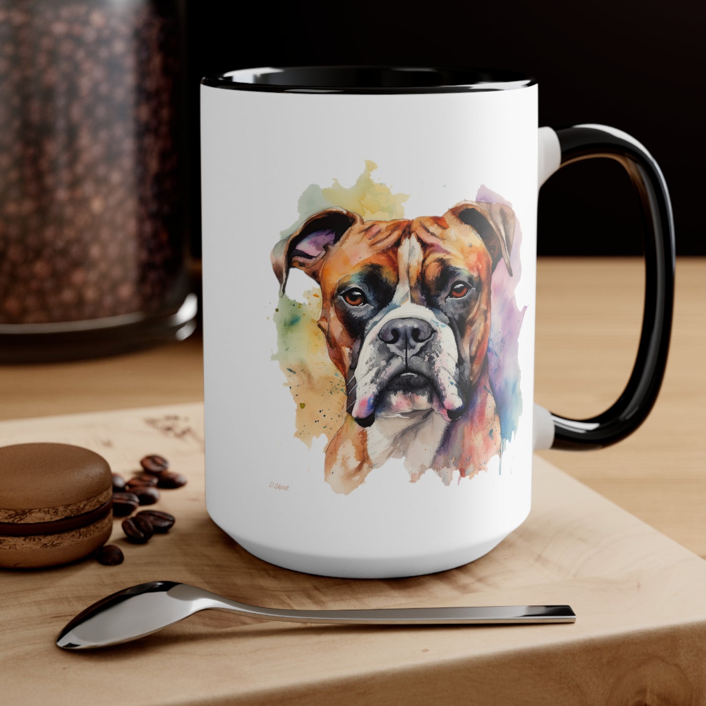 Boxer 2 Accent Mugs