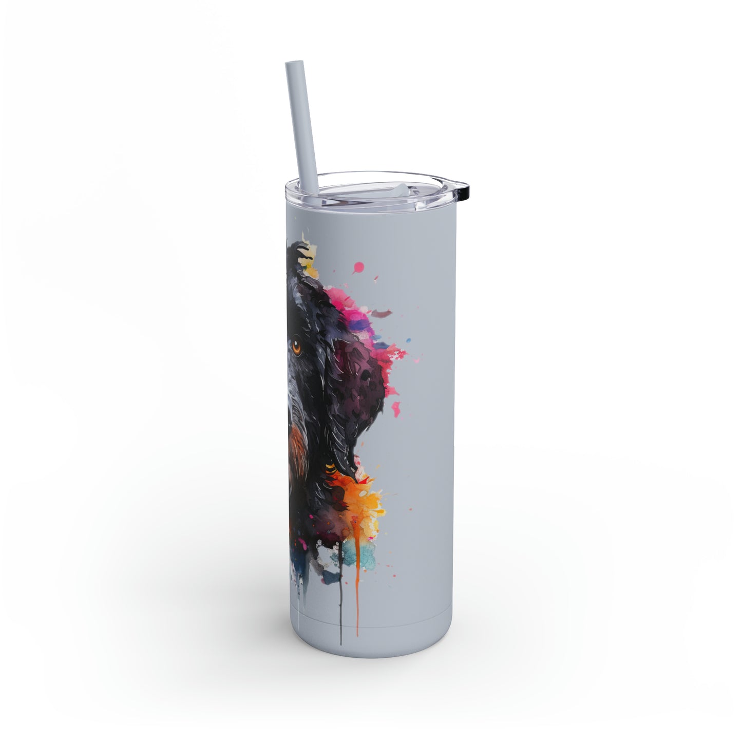 Portuguese Water Dog 5 Maars Maker Skinny Matte Tumbler, 20oz