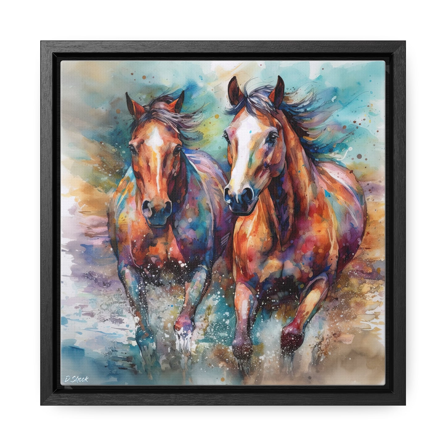 Horse Rescue 7 Gallery Canvas Wraps, Square Frame