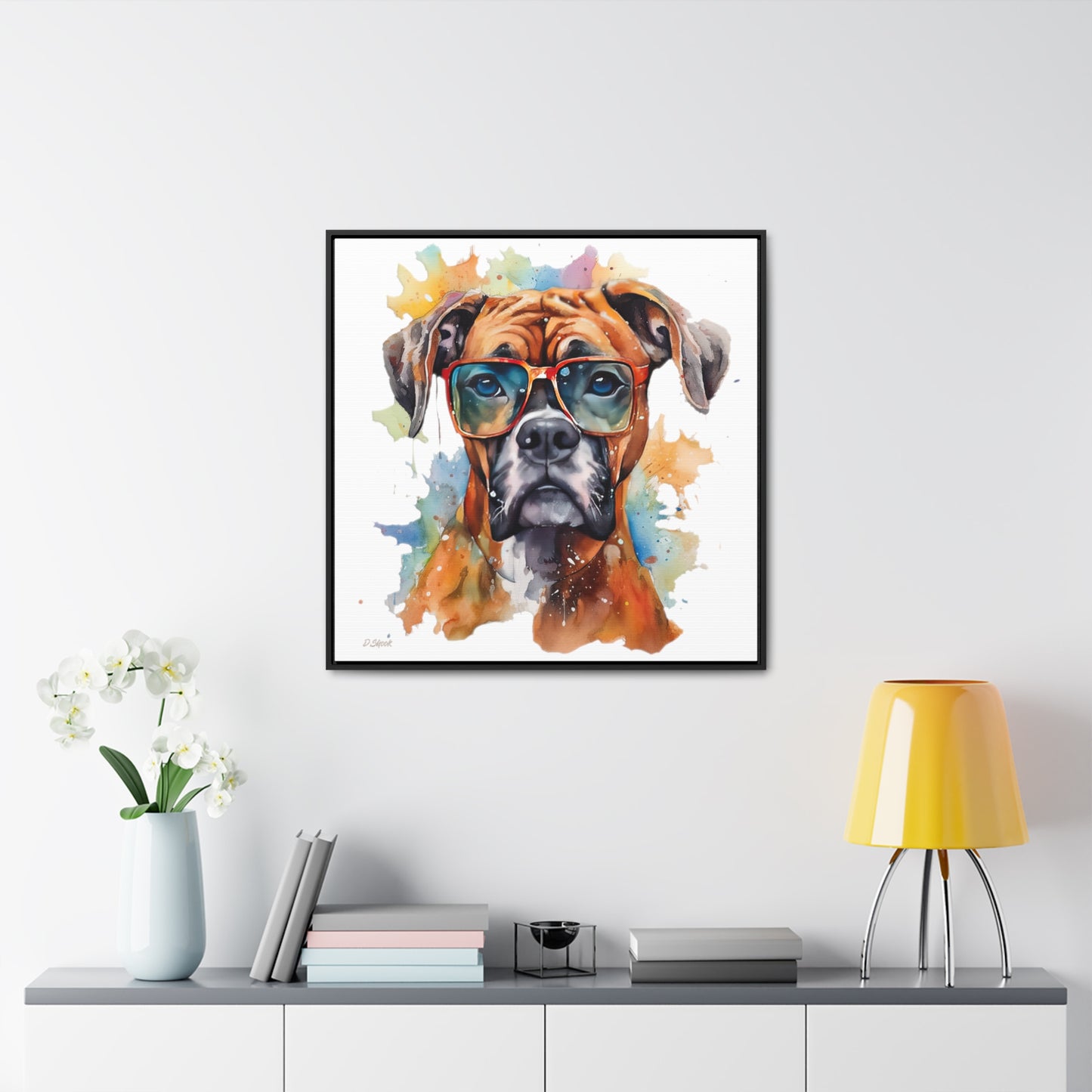 Boxer 4 Gallery Canvas Wraps, Square Frame