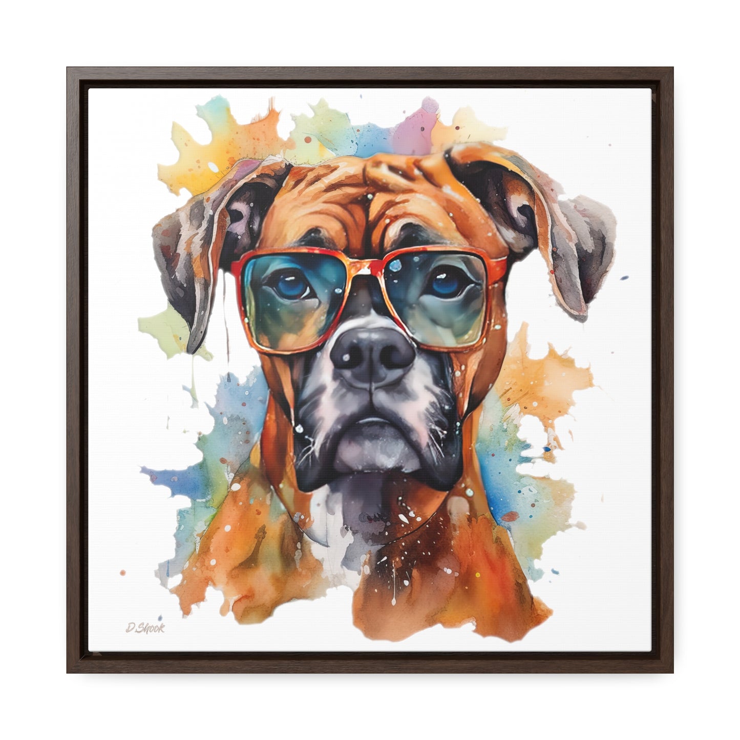 Boxer 4 Gallery Canvas Wraps, Square Frame