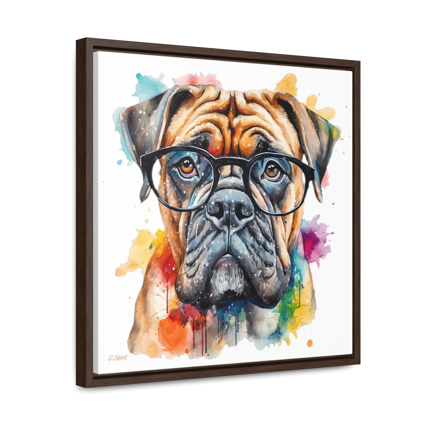 Bullmastiff 6 Gallery Canvas Wraps, Square Frame
