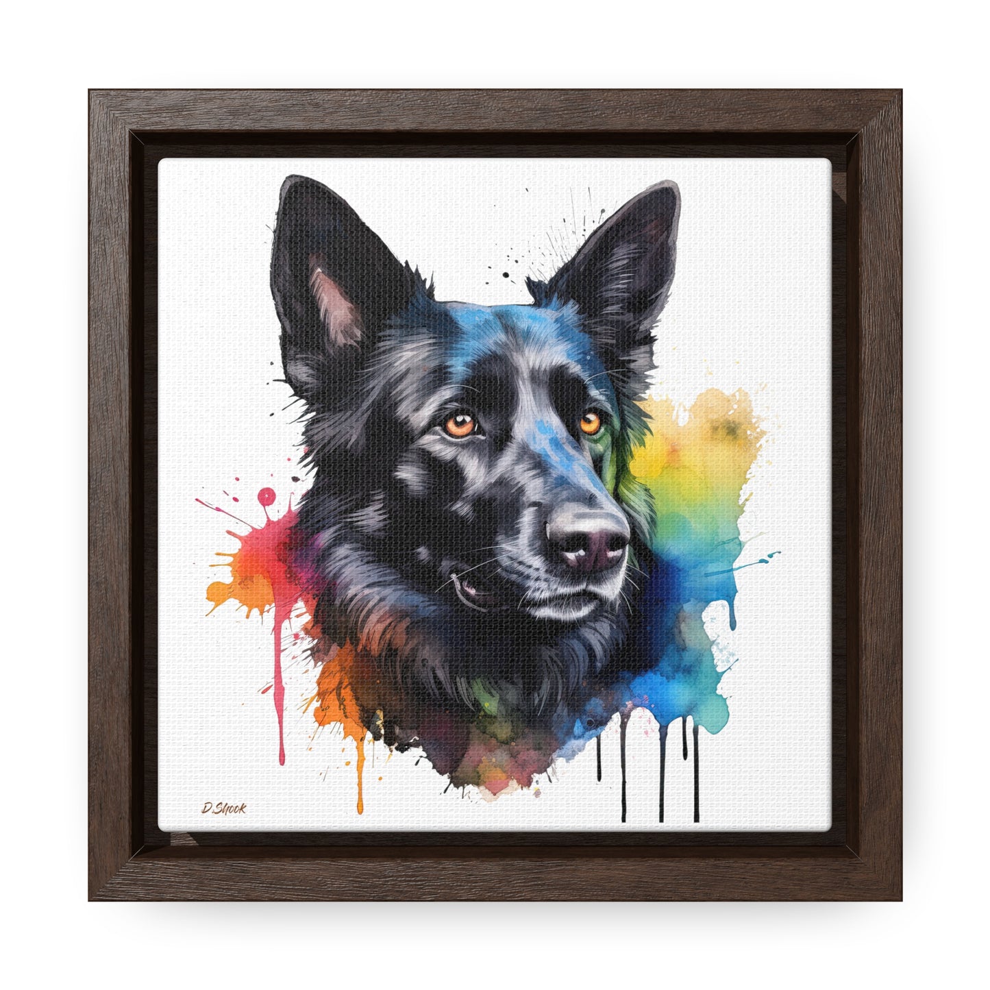 German Sheppard 22 Gallery Canvas Wraps, Square Frame