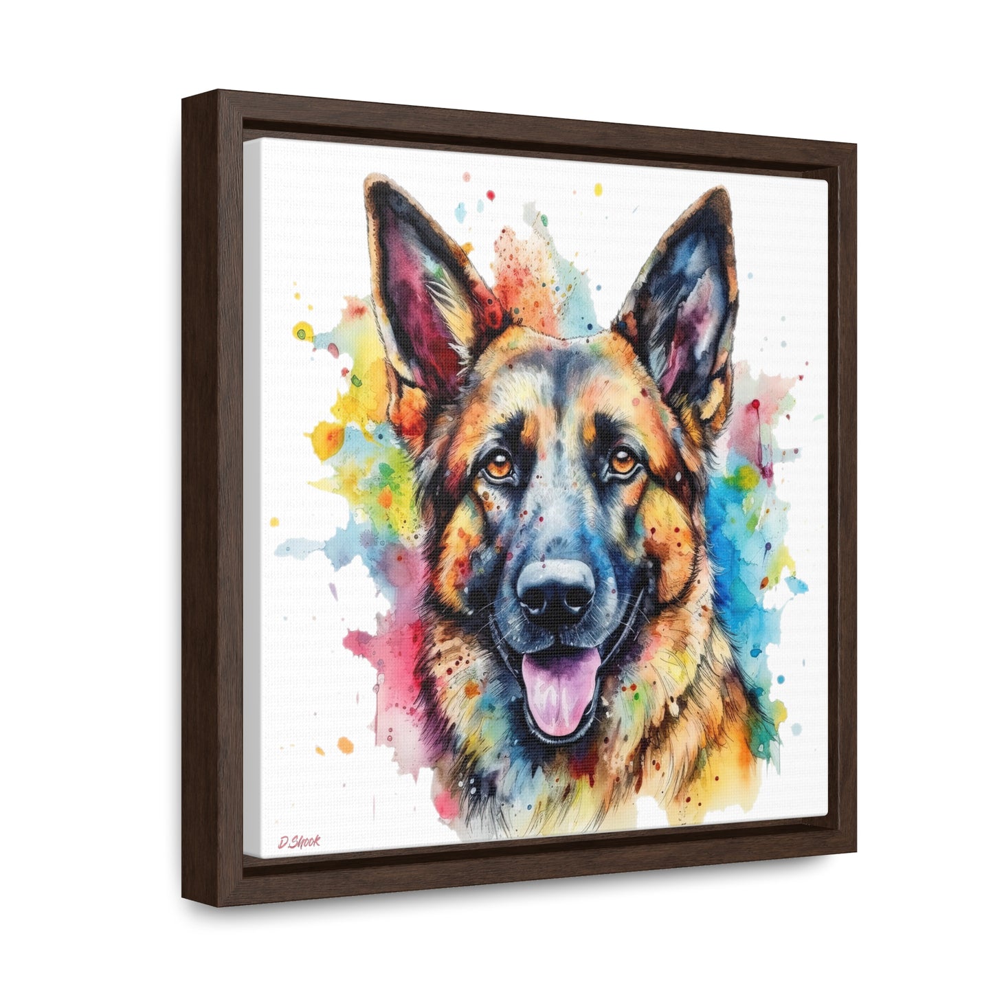 German Sheppard 1 Gallery Canvas Wraps, Square Frame