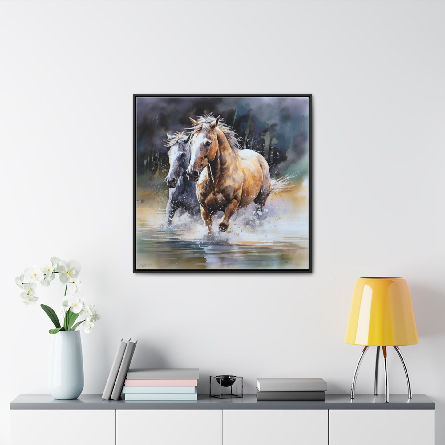 Horse Rescue 18 Gallery Canvas Wraps, Square Frame