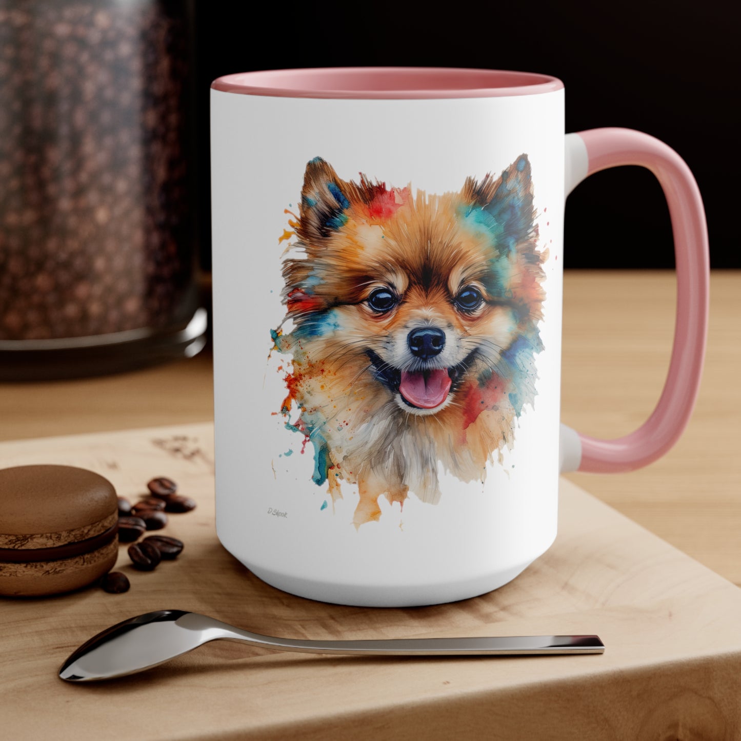 Pomeranian 3 Accent Mugs