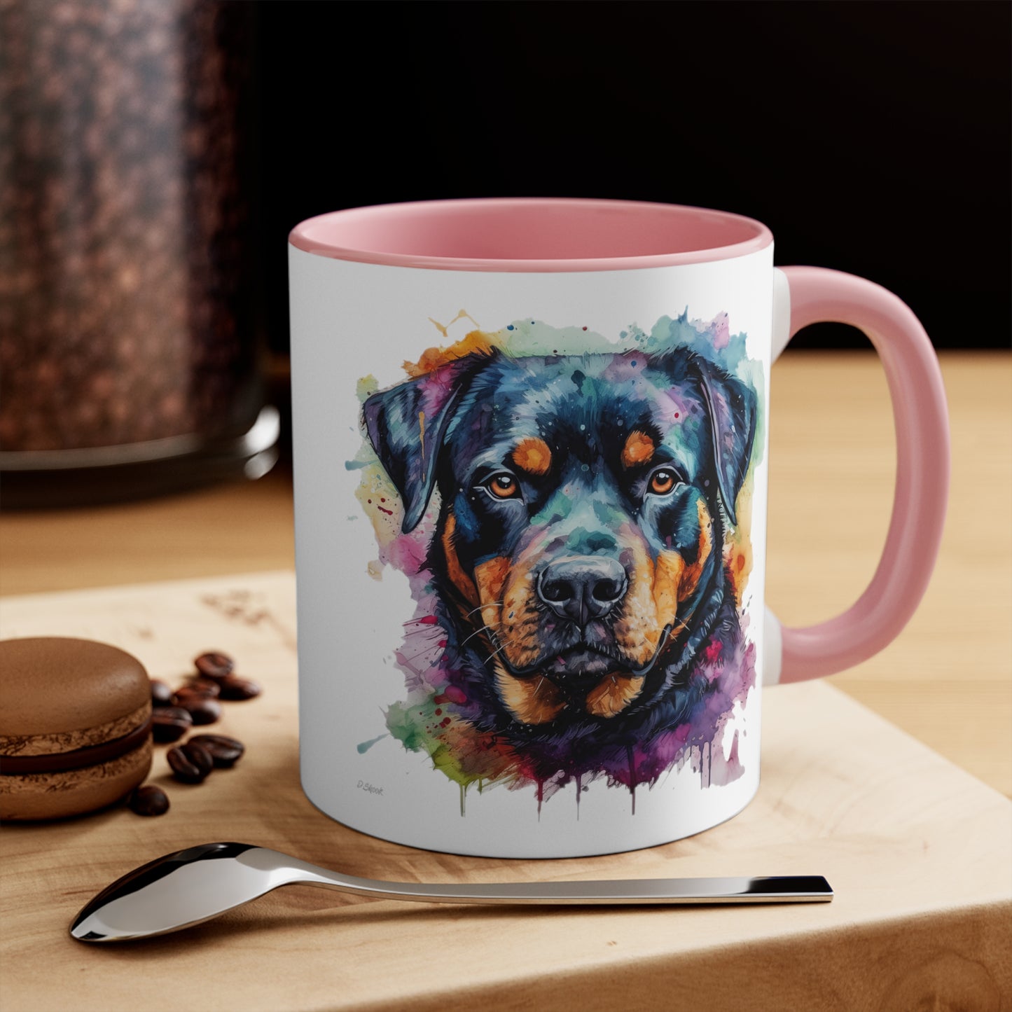 Rottweiler 2 Accent Mugs