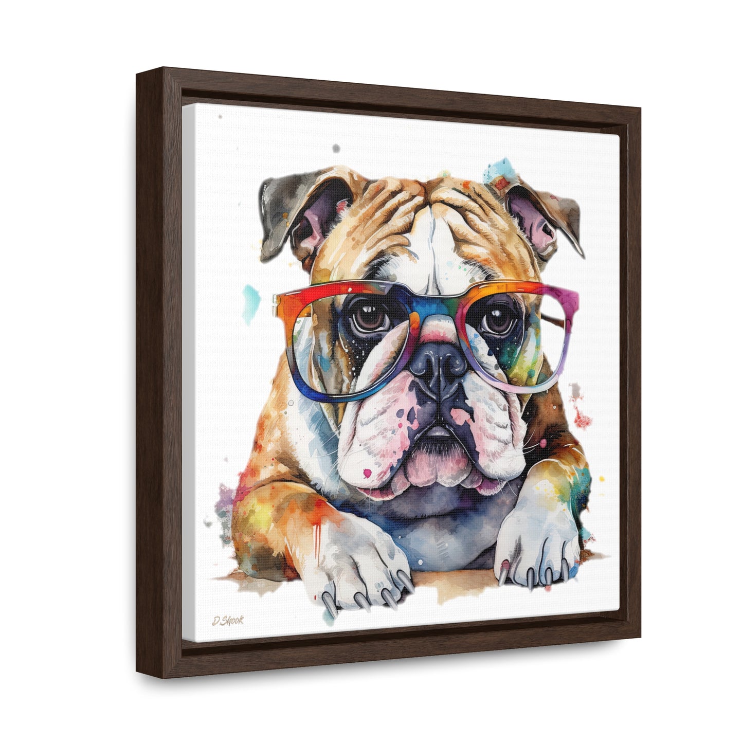bulldog 5 Gallery Canvas Wraps, Square Frame