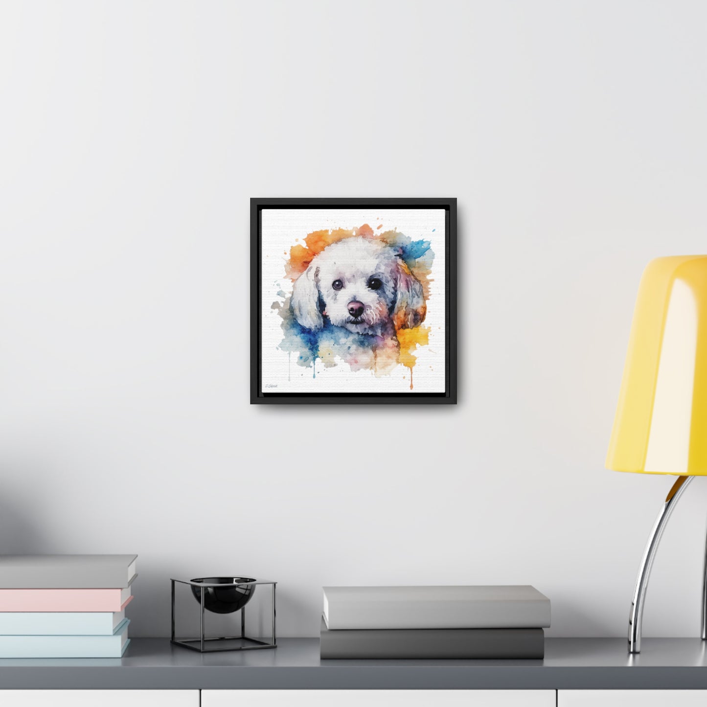 Bichon Frise 3 Gallery Canvas Wraps, Square Frame