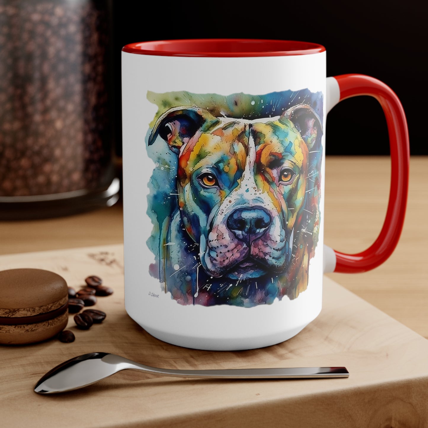 Pitbull 1 Accent Mugs