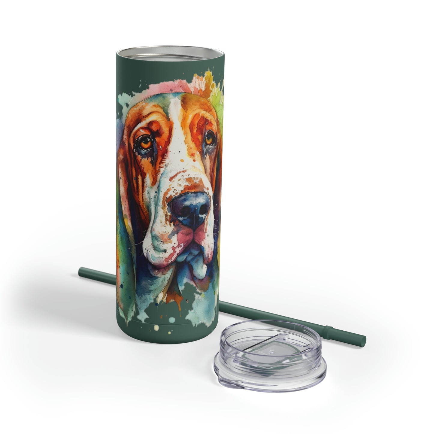 Basset Hound 1 Maars Maker Skinny Matte Tumbler, 20oz