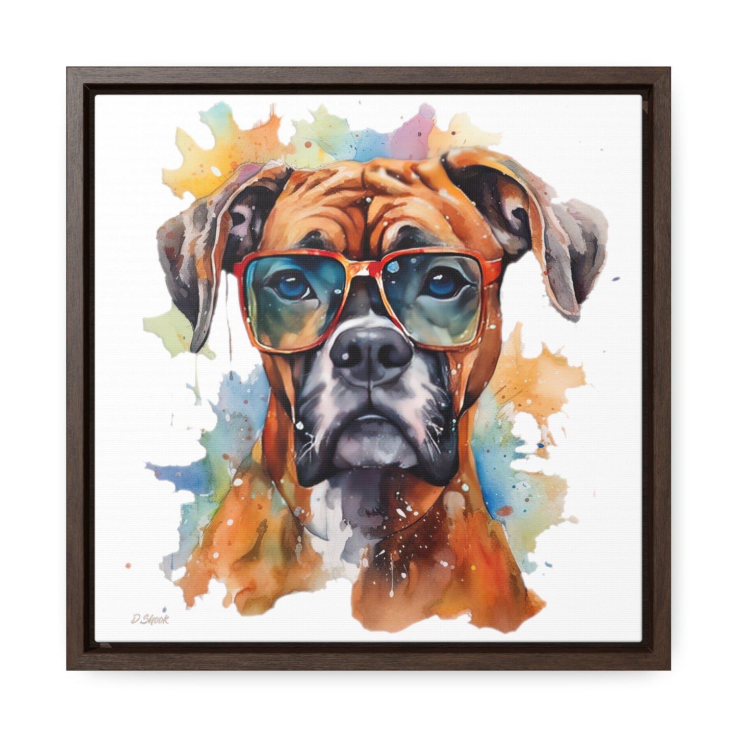 Boxer 4 Gallery Canvas Wraps, Square Frame