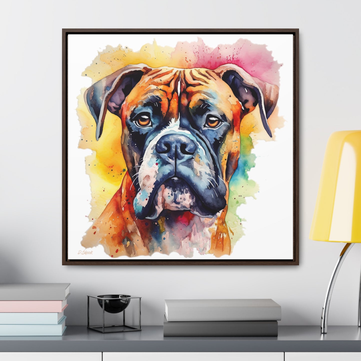 Boxer 1 Gallery Canvas Wraps, Square Frame