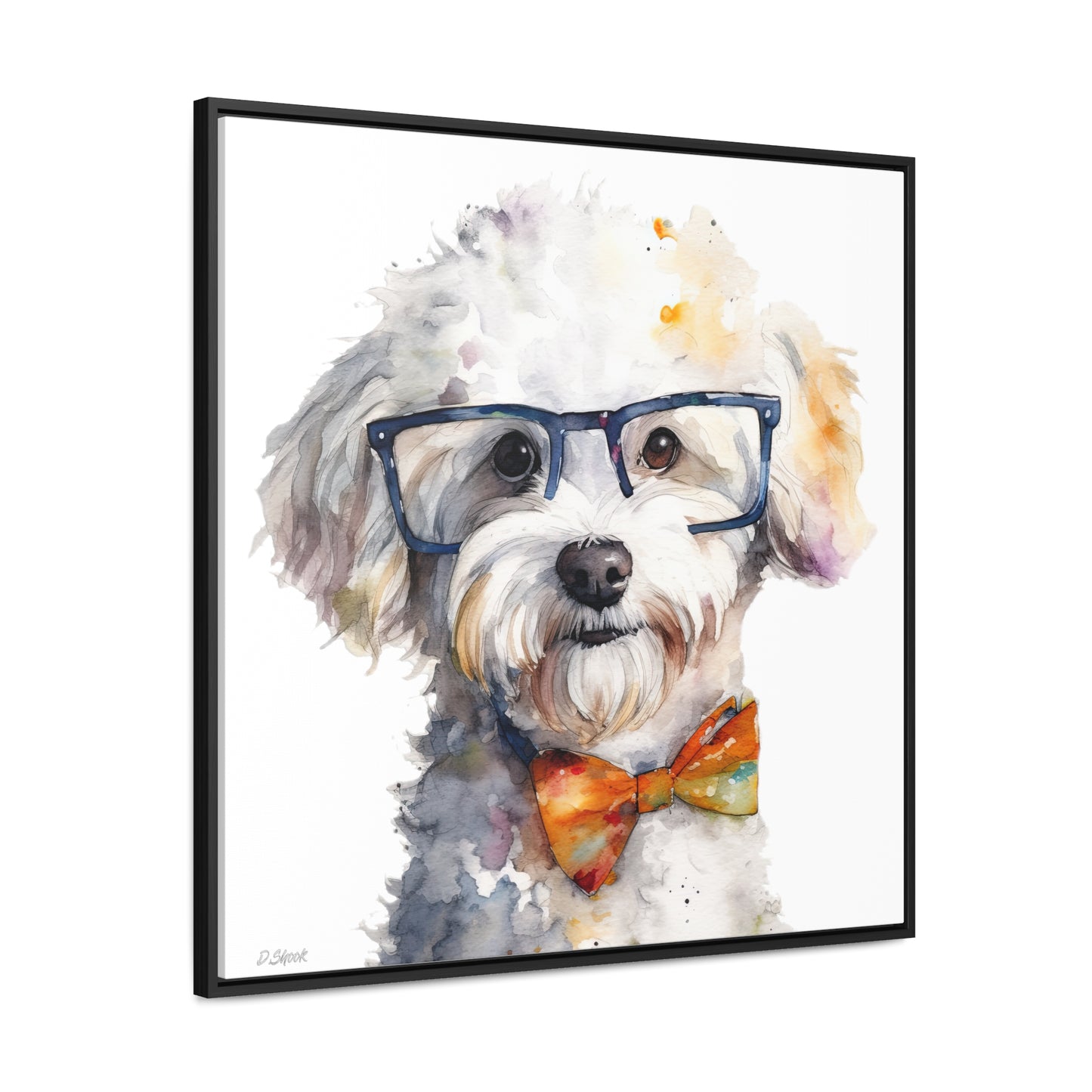 Bichon Frise 4 Gallery Canvas Wraps, Square Frame