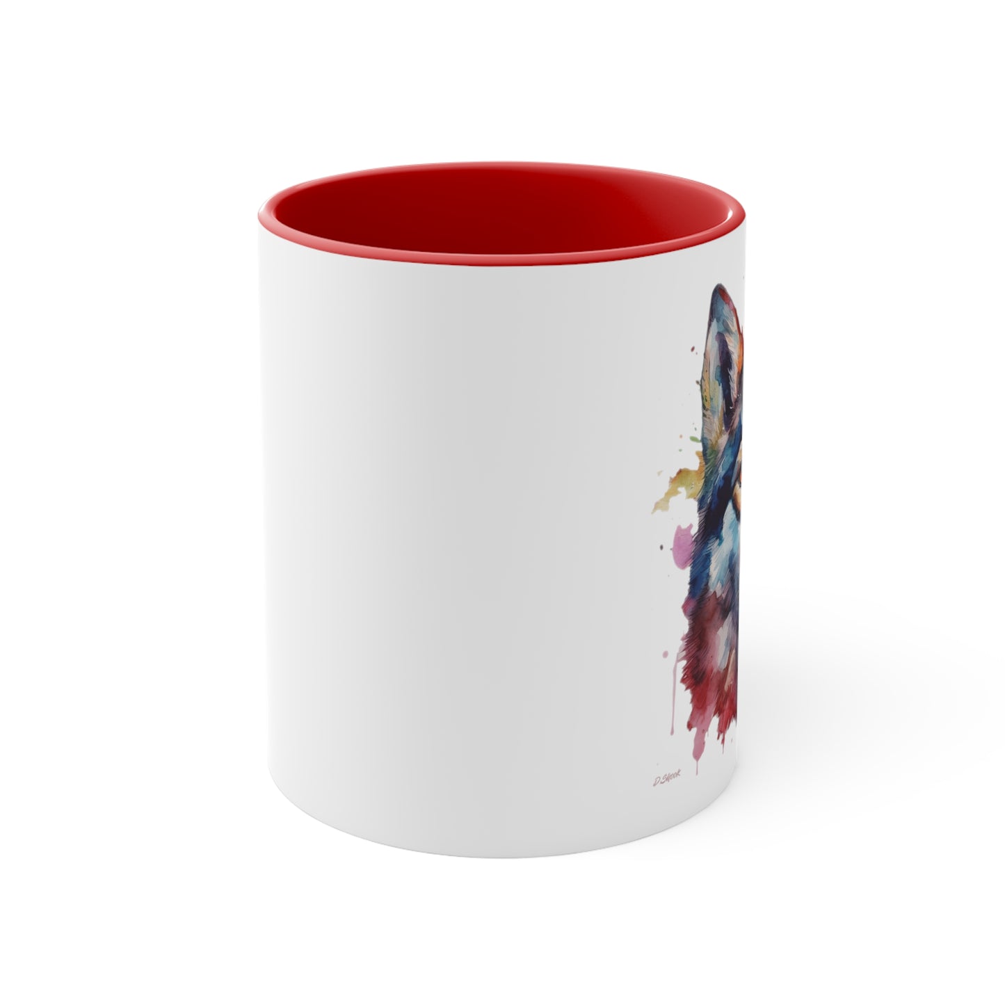 Siberian Husky 4 Accent Mugs