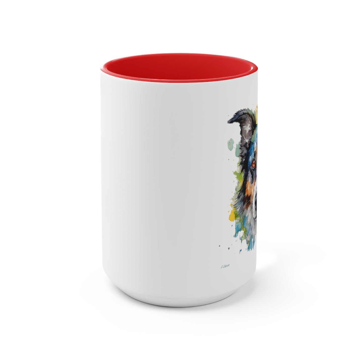 Border Collie 3 Accent Mugs