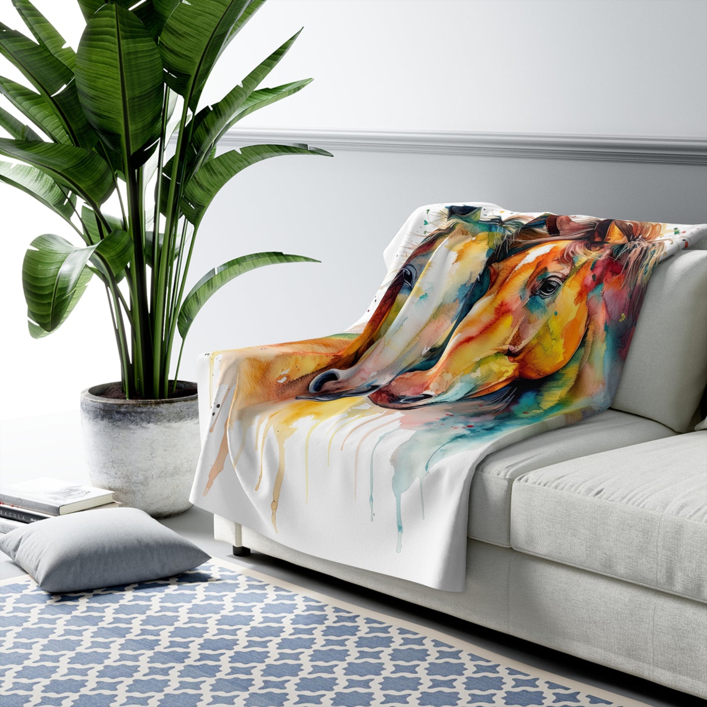 Horse Rescue 6 Sherpa Fleece Blanket