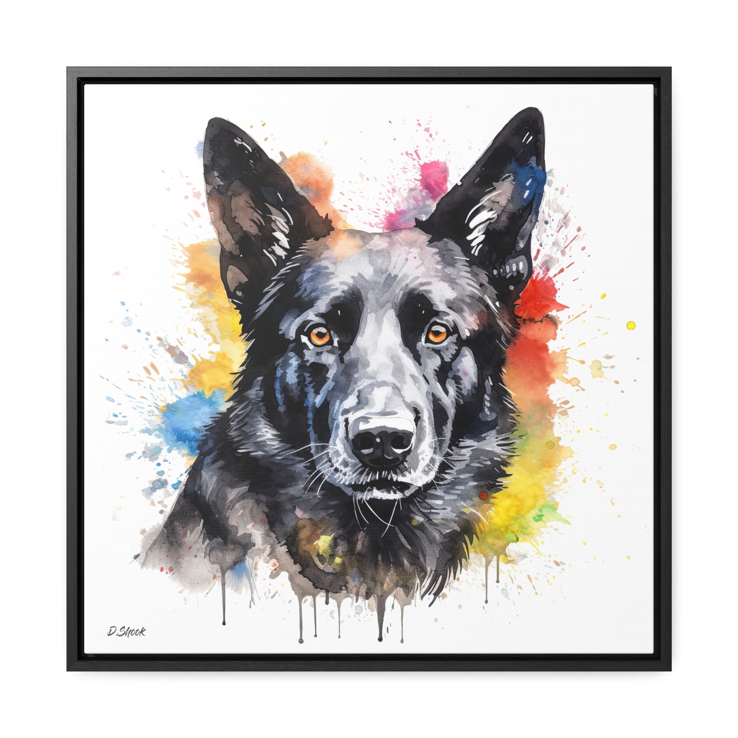 German Sheppard 21 Gallery Canvas Wraps, Square Frame