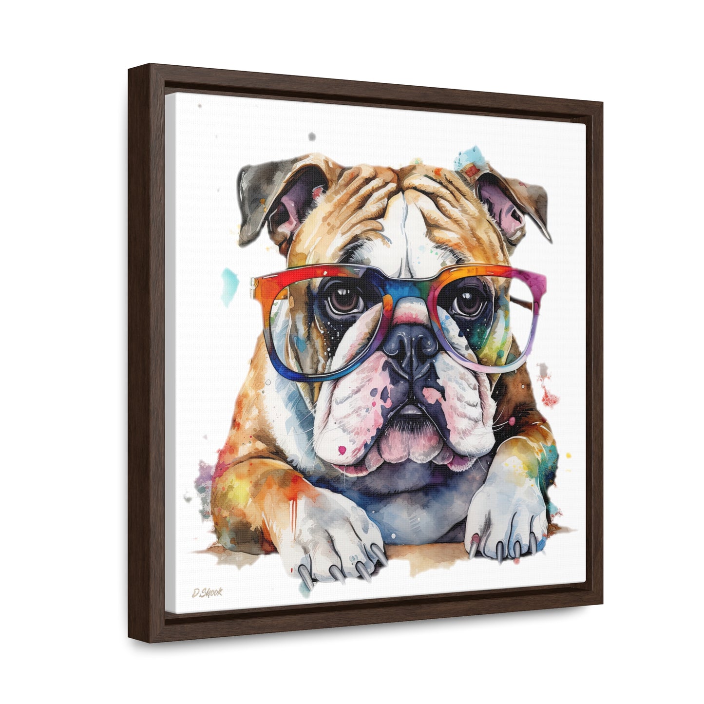 bulldog 5 Gallery Canvas Wraps, Square Frame