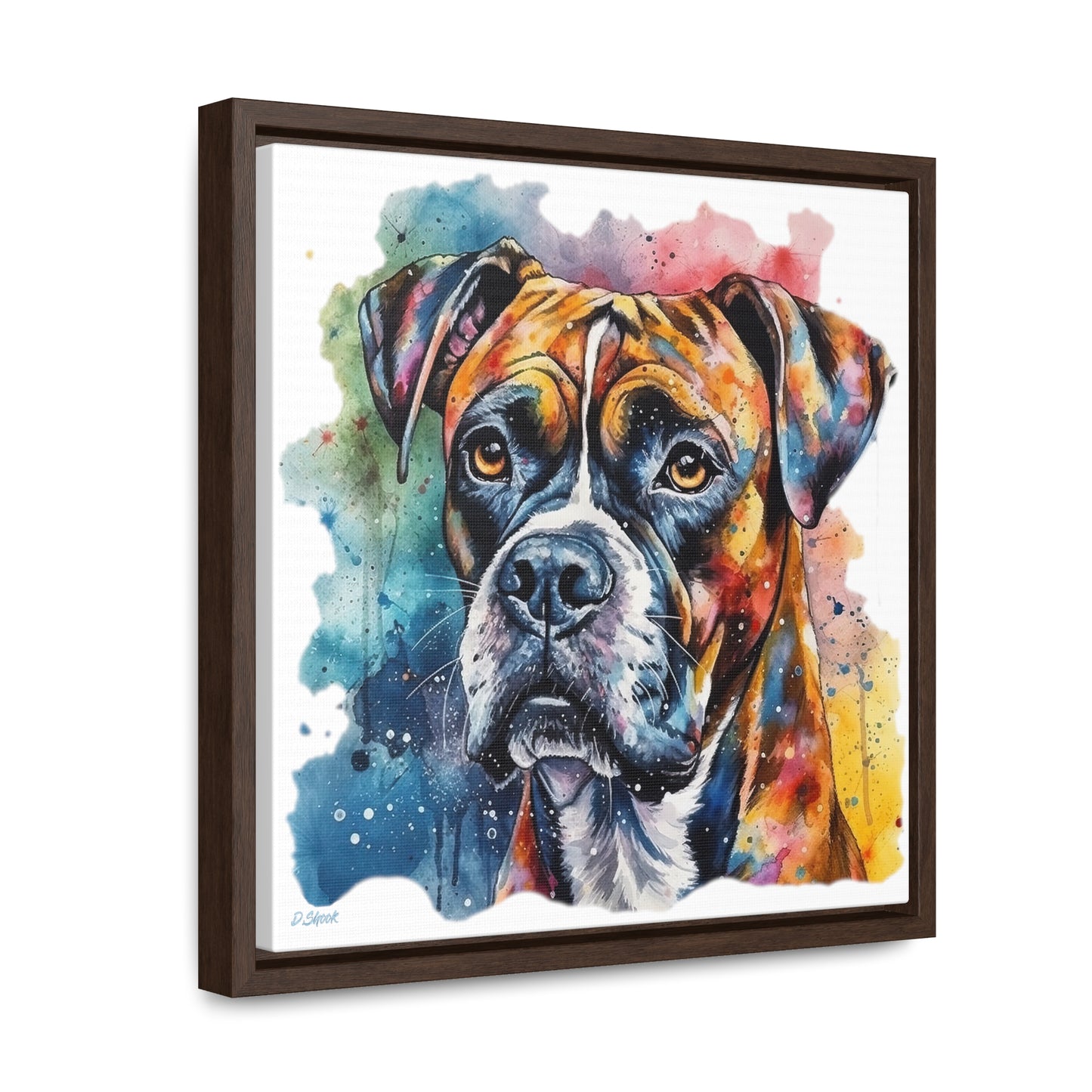 Boxer 3 Gallery Canvas Wraps, Square Frame