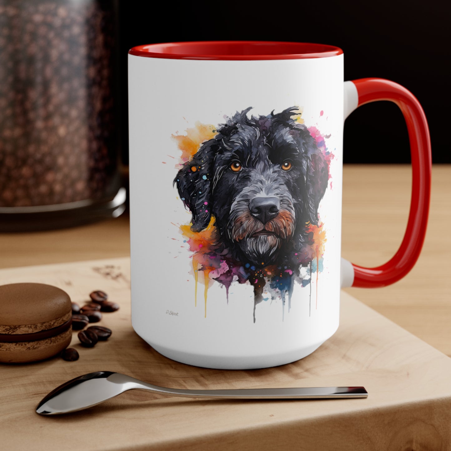 Portuguese Water Dog 5 Accent Mugs