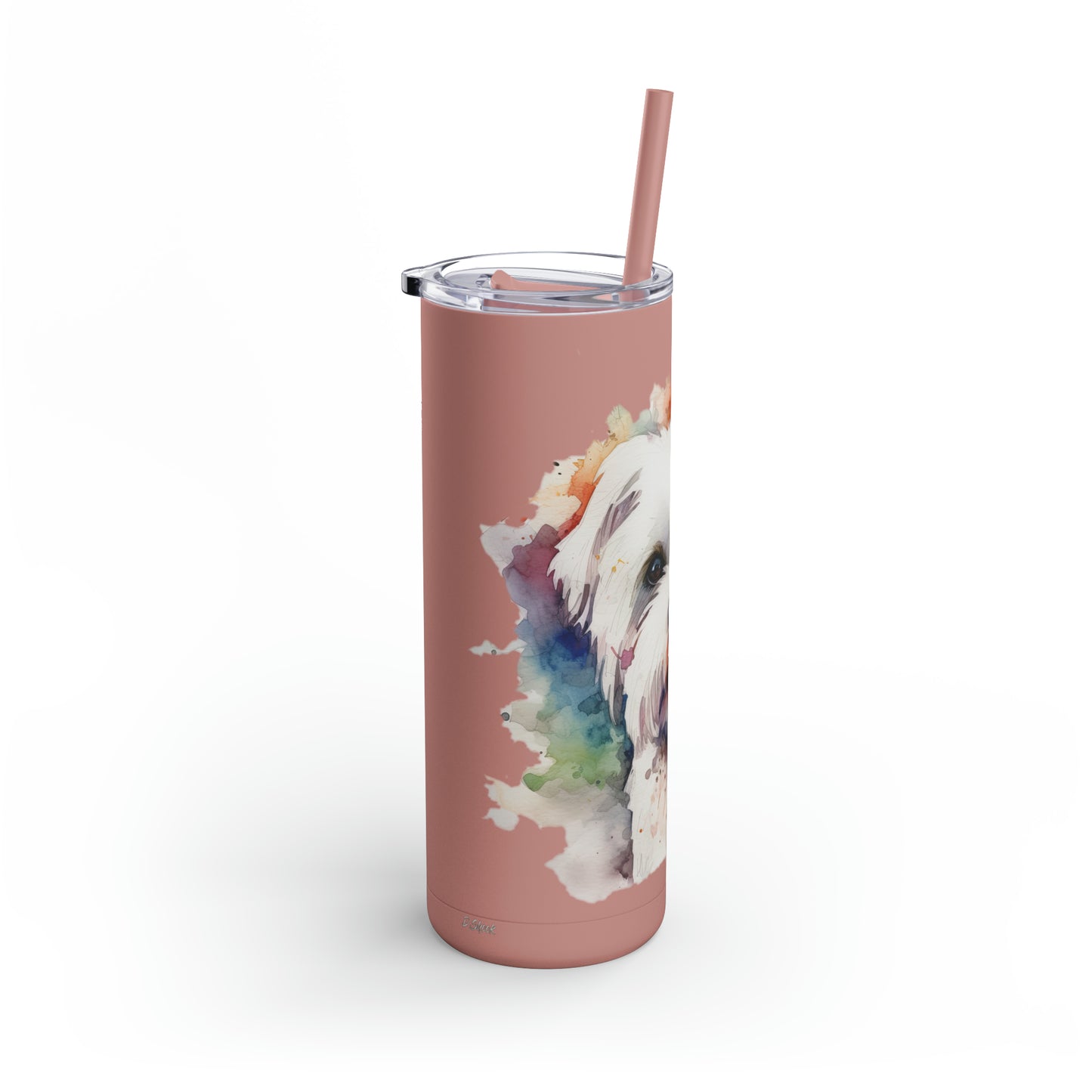 Maltese Dog 2 Maars Maker Skinny Matte Tumbler, 20oz