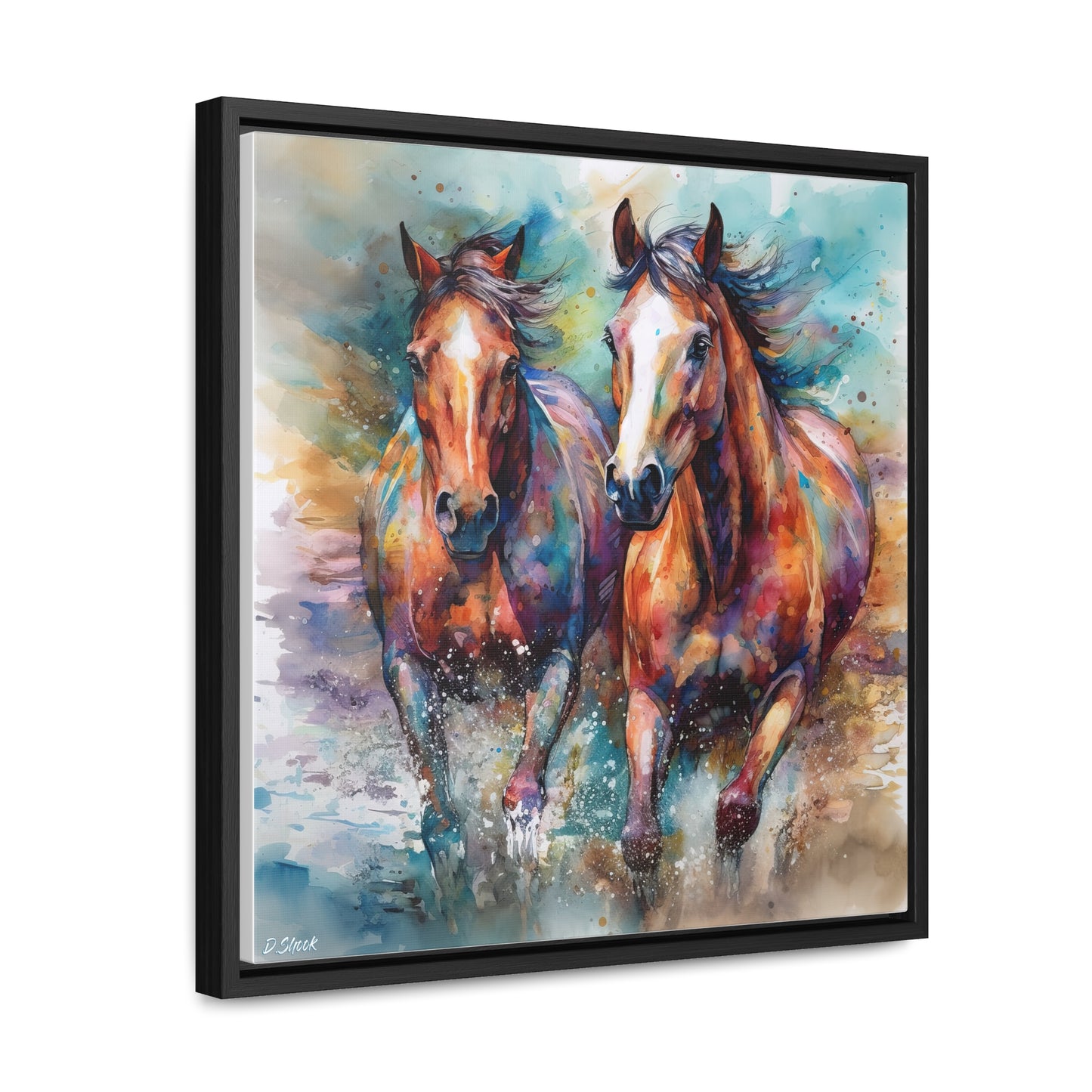 Horse Rescue 7 Gallery Canvas Wraps, Square Frame