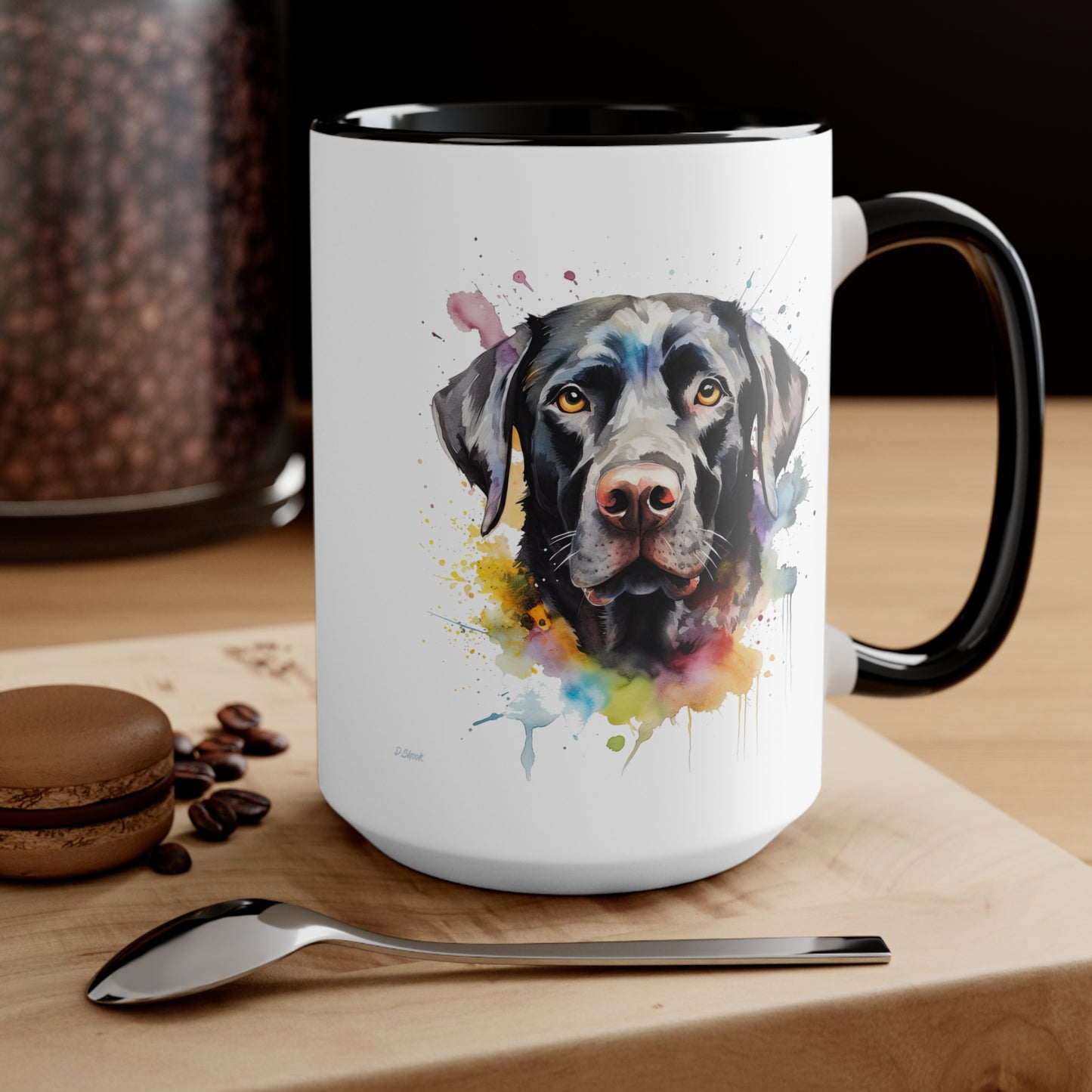 Black Lab 6 Accent Mugs
