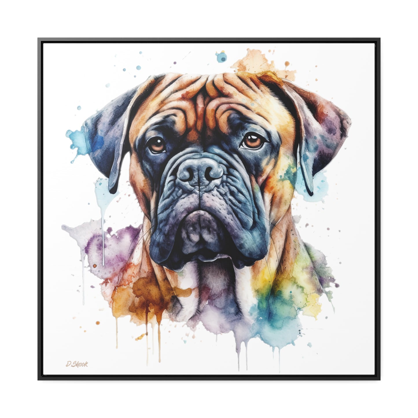 Bullmastiff 1 Gallery Canvas Wraps, Square Frame