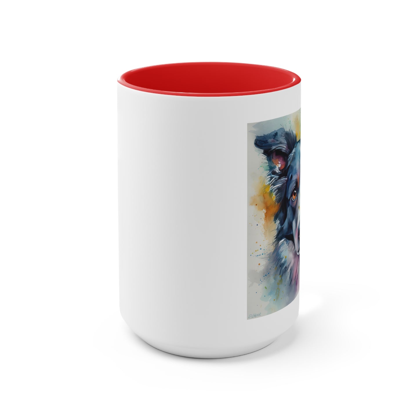 Border Collie 4 Accent Mugs