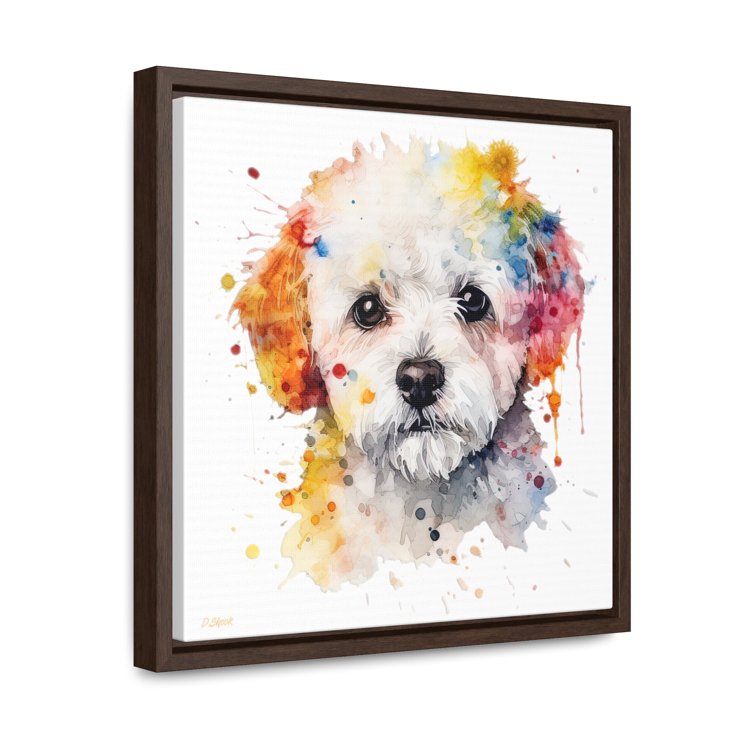 Bichon Frise 2 Gallery Canvas Wraps, Square Frame