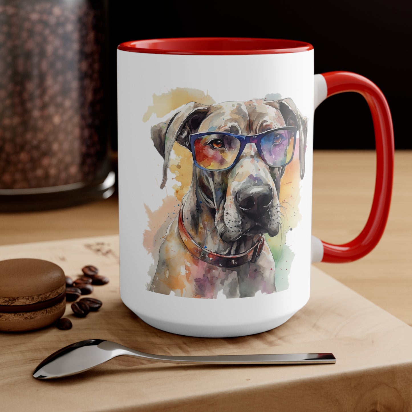Great Dane 4 Accent Mugs