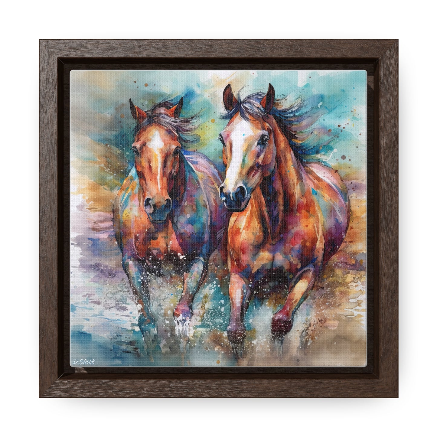 Horse Rescue 7 Gallery Canvas Wraps, Square Frame