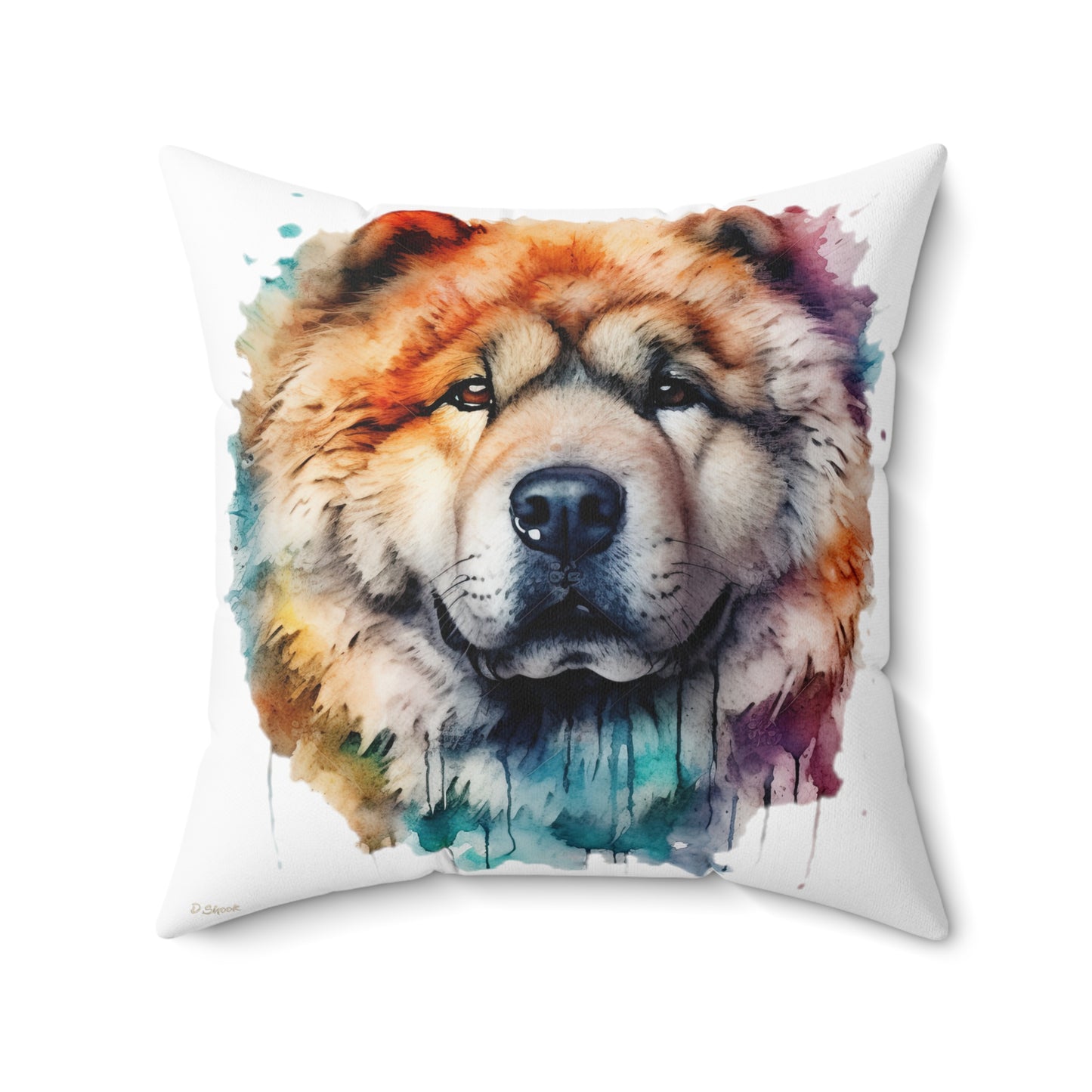 Chow Chow 3 Spun Polyester Square Pillow