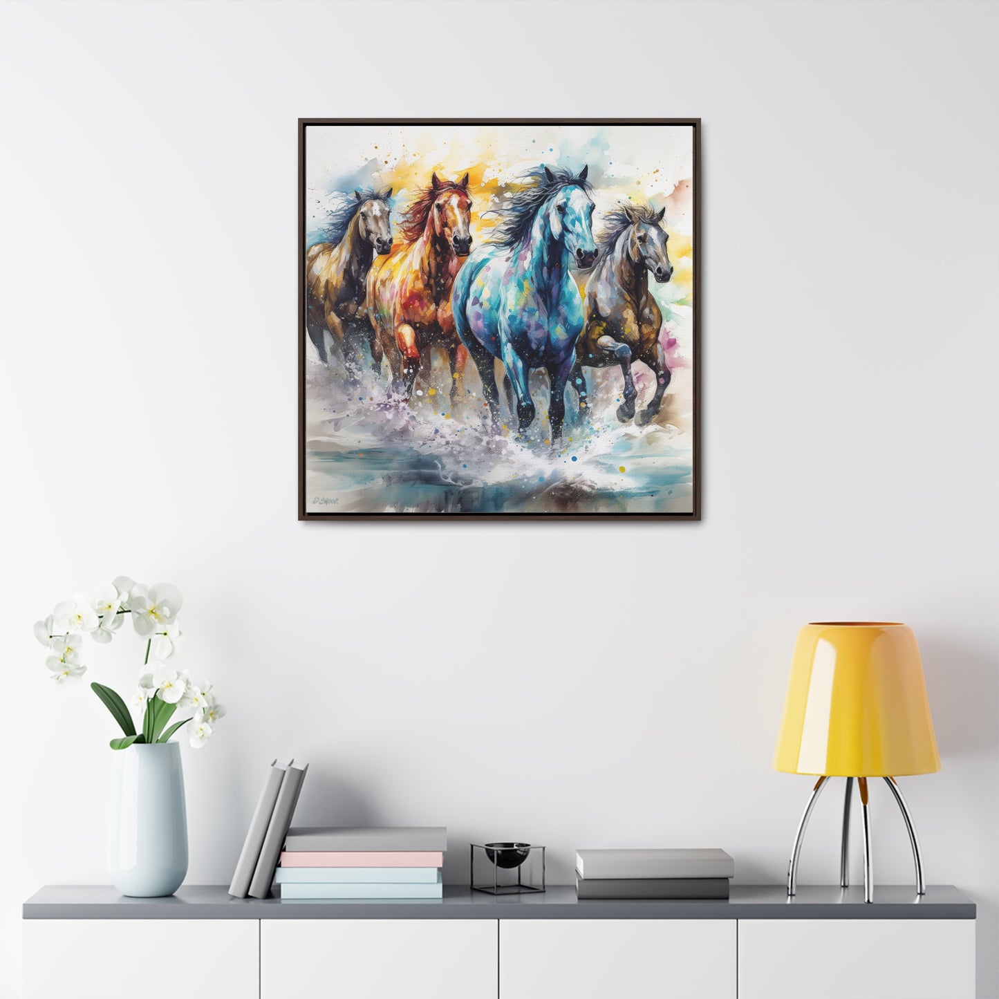 Horse Rescue 15 Gallery Canvas Wraps, Square Frame